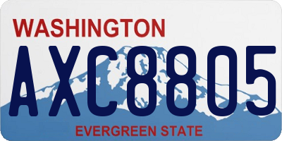 WA license plate AXC8805