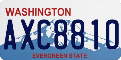 WA license plate AXC8810