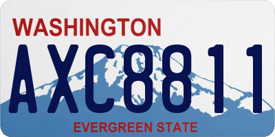 WA license plate AXC8811