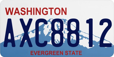 WA license plate AXC8812