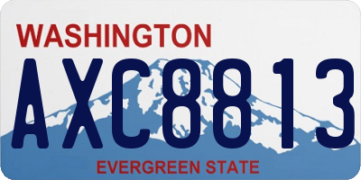 WA license plate AXC8813