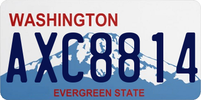 WA license plate AXC8814