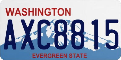WA license plate AXC8815