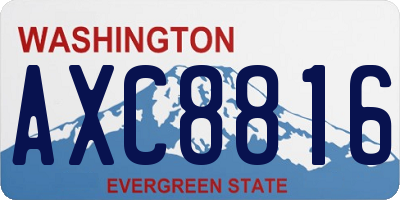 WA license plate AXC8816