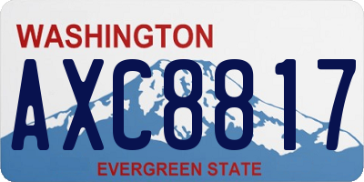 WA license plate AXC8817