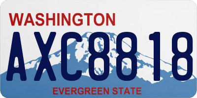 WA license plate AXC8818