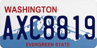 WA license plate AXC8819