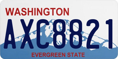 WA license plate AXC8821