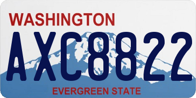 WA license plate AXC8822