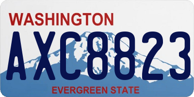WA license plate AXC8823