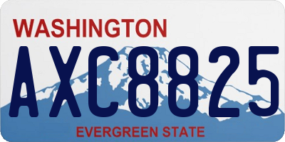 WA license plate AXC8825