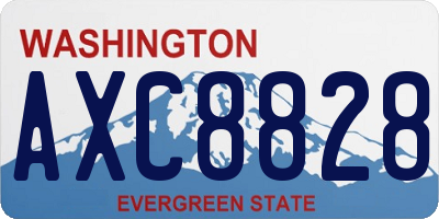 WA license plate AXC8828