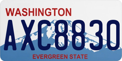 WA license plate AXC8830