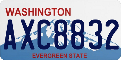 WA license plate AXC8832