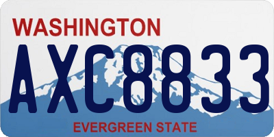 WA license plate AXC8833