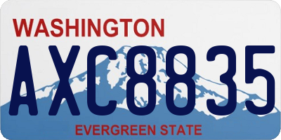 WA license plate AXC8835