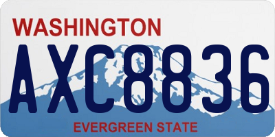 WA license plate AXC8836