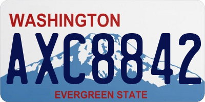 WA license plate AXC8842