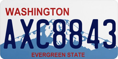 WA license plate AXC8843