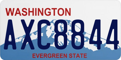 WA license plate AXC8844