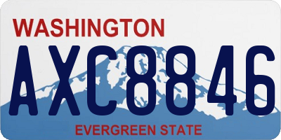 WA license plate AXC8846