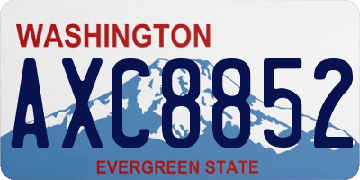 WA license plate AXC8852