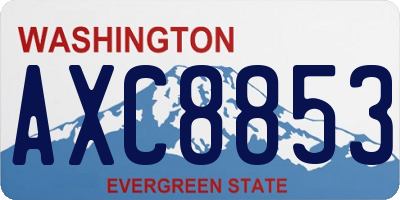 WA license plate AXC8853