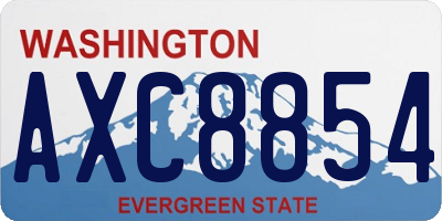 WA license plate AXC8854