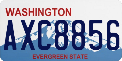 WA license plate AXC8856