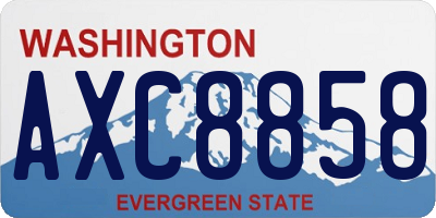 WA license plate AXC8858
