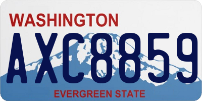 WA license plate AXC8859