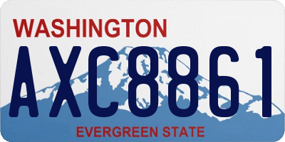 WA license plate AXC8861