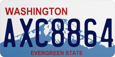 WA license plate AXC8864