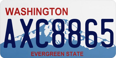 WA license plate AXC8865