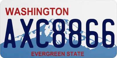WA license plate AXC8866