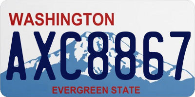 WA license plate AXC8867