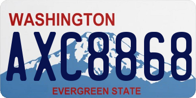 WA license plate AXC8868