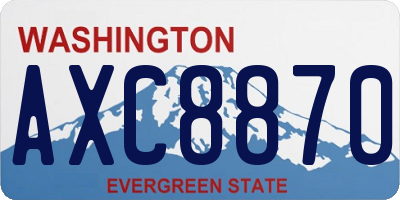WA license plate AXC8870