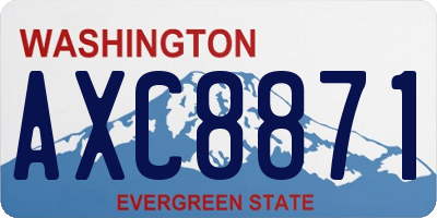 WA license plate AXC8871