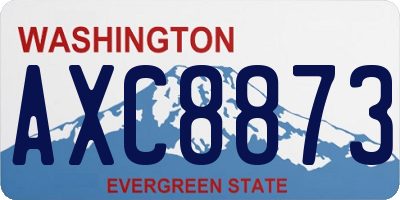WA license plate AXC8873