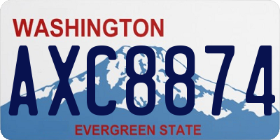 WA license plate AXC8874