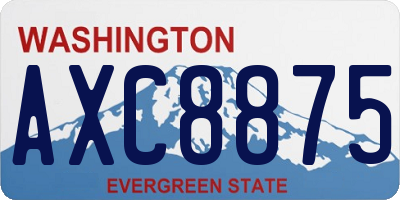 WA license plate AXC8875