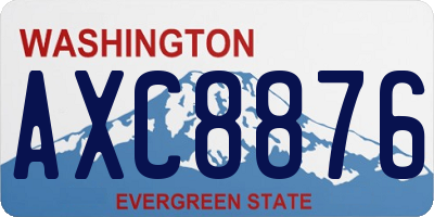 WA license plate AXC8876