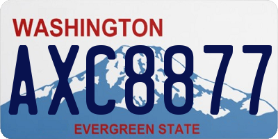 WA license plate AXC8877