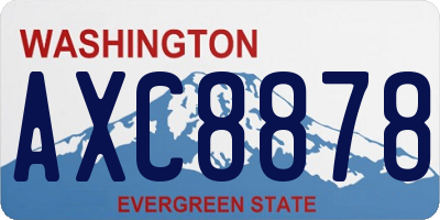 WA license plate AXC8878