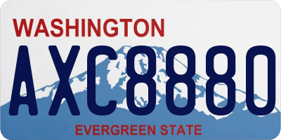 WA license plate AXC8880