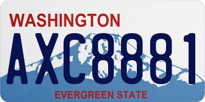 WA license plate AXC8881