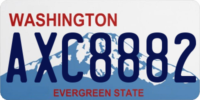 WA license plate AXC8882