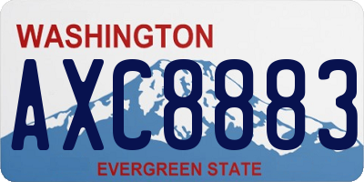 WA license plate AXC8883