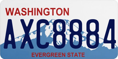 WA license plate AXC8884
